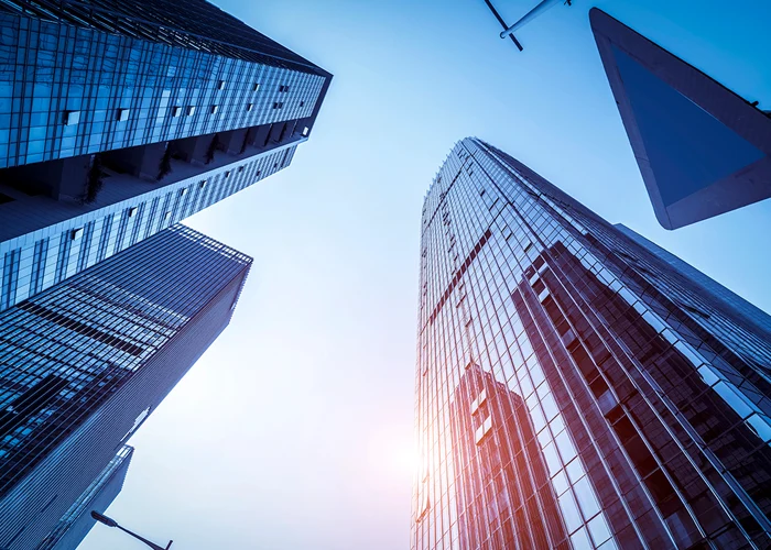 buildings looking up
