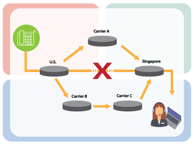 carrier redundant routing