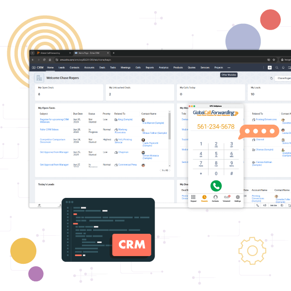 Telephony features for Zoho CRM integration