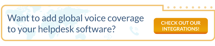 Integrating global voice coverage into a helpdesk software
