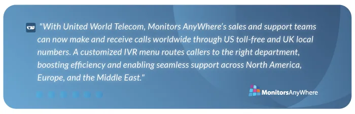 Testimonial MonitorsAnywhere