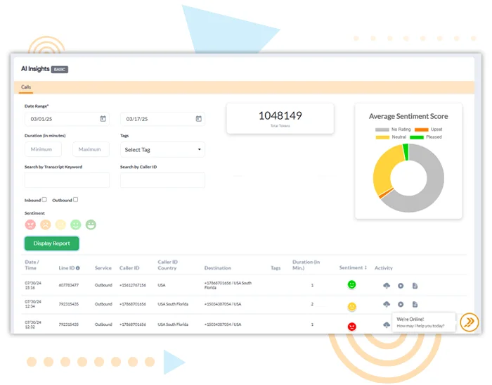 AI insights control panel